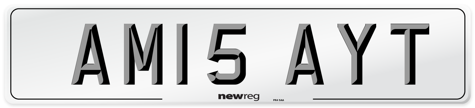 AM15 AYT Number Plate from New Reg